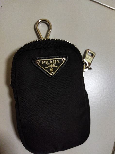 prada nylon coin pouch.